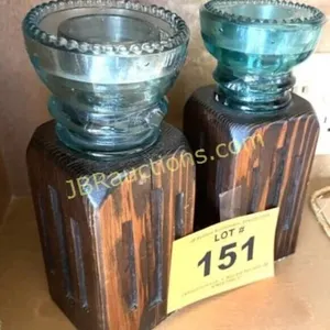 ANTIQUE INSULATOR CANDLE HOLDERS