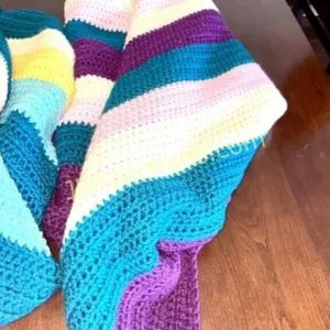 (3) CROCHET THROWS