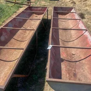 2-12ft metal feed bunks