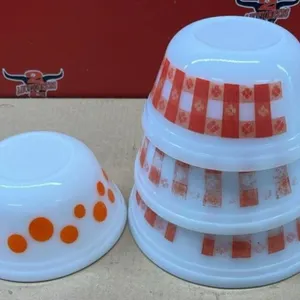 4 Fire King Glass Bowls.