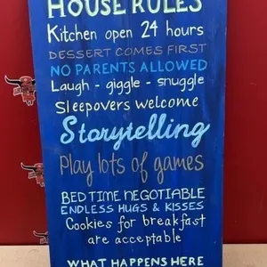 Decorative wooden sign. 13” x 24”.