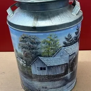 Decorative popcorn tin. 14"H #TS.