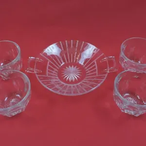 Heisey Tudor Mint Dish & Colonial Flat Punch Cup