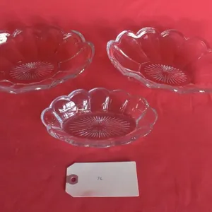 Heisey Clear Glass Colonial Celery dishes w/star b