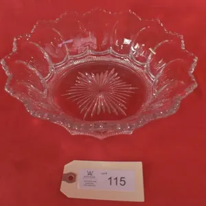 Heisey Clear Glass Berry Bowl W/Sawtooth Edging