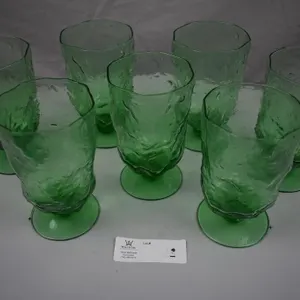 Morgantown Crinkle Glassware Shamrock Green