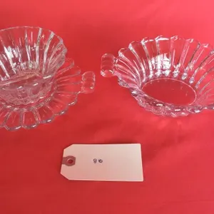 Heisey Crystolite May Bowl, Plate & Relish Dish