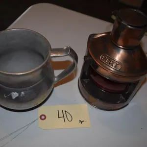 Wilton Armetale Pewter Pitcher & Oil Lamp