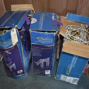 3 pc Christmas Lighted Deer