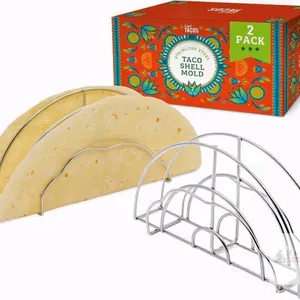 New Chef Tacos 2-Pack Premium Taco Shell Molder for Oven & Air Fryer Use - Versatile Taco Maker, Taco Shell Mold for Frying, Air Fryer Taco Shell 