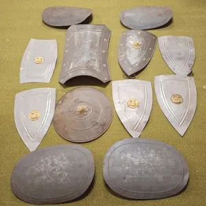 12 ceremonial tin shields