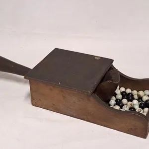 Handcrafted Wood Ballot Box w/White and Black
