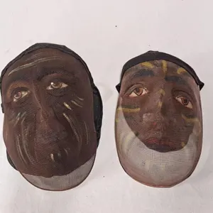 Vintage Hand Painted African American Wire Mesh