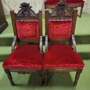 Vintage Gothic Chairs (Pair) � Ornate Wood &