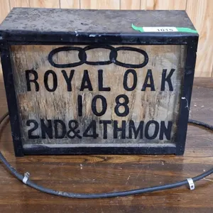 Royal Oak shadow box sign 15" l x 6 1/2" w x 12"