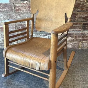 Antique Wood Curved Seat Rocking Chair
- seat