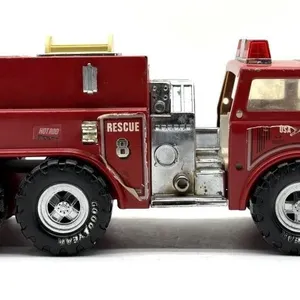 Vintage 1986 Remco Metal Toy Fire Truck 13”