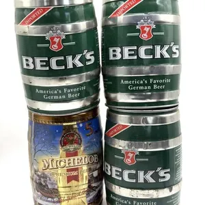 (4) Metal One Gallon Beer Kegs : Michelob and