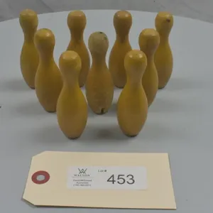 Vintage Miniature Wooden Bowling Pins