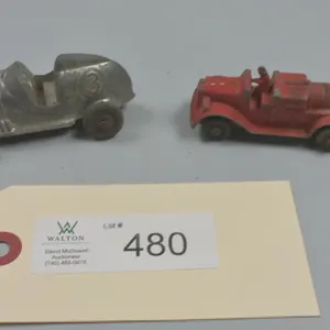 TootsieToy No. 110 Race Car & Fire Truck