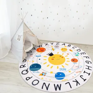 $76 Round ABC Kids Rug,160CM Soft Circle Alphabet