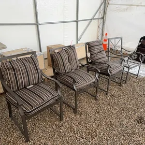 4-PATIO CHAIRS w/ CUSHIONS