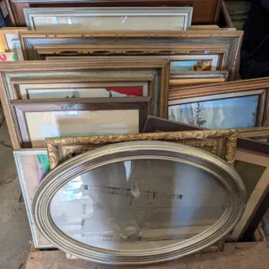 Pallet of Picture Frames, Framed Pictures, and etc.