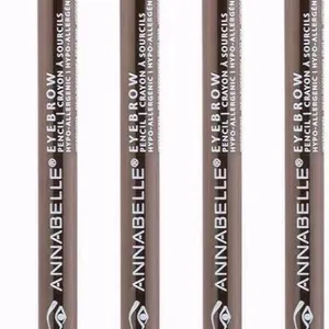 4 New ANNABELLE Eyebrow Pencil [ 010 Taupe ] Brow Liner, Ultra-Precise, Matte Finish, Natural-Looking Result, Long-Lasting, Hypoallergenic, Vegan, Cru