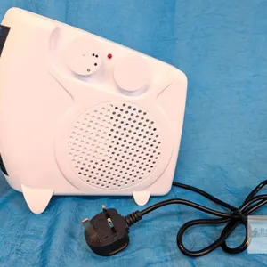 Portable Electric Fan Heater, UK Plug, 1800W, 2 Heat Settings, Thermostat, 8.5" Height