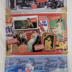 3 Coca-Cola Tin Picture Plaques, 12"x8", Vintage Reproduction Signs, Polar Bears & Women Designs