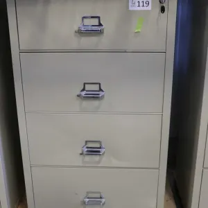 Fireking four drawer fire resistant filing cabinet 53h x 31w x 23d.