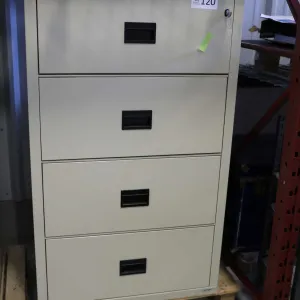 HON four drawer fire resistant filing cabinet, 53"h x 31"w x 23"d