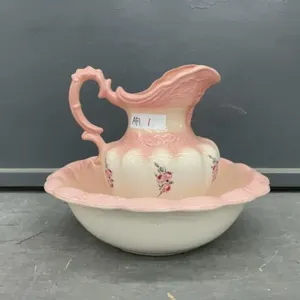 CERAMIC WATER PITCHER & BASIN