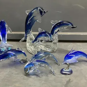 COLLECTION OF GLASS DOLPHINS