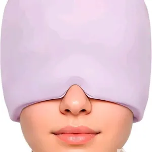 NEW Melloria Migraine Relief Cap, Reusable Hot & Cold Gel Mask, Lavender, New, X0040N2N3H
