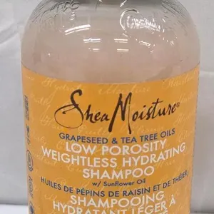 NEW SheaMoisture Low Porosity Weightless Hydrating Shampoo, 13 fl oz, Grapeseed & Tea Tree Oil