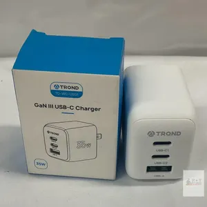 NEW TROND TD-WC-US01 35W GaN III USB-C Charger, 2x USB-C, 1x USB-A, PD QC 3.0, US Plug