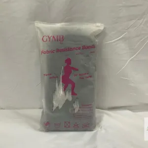 NEW GYMB EE Fabric Resistance Bands Set – Light, Medium, Strong – 3 Bands, Bag, Gray/Pink/Black