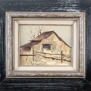 UNSIGNED OIL ON CANVAS 'OLD BARN'