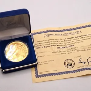 2008 Buffalo Gold Clad Indian Head Coin