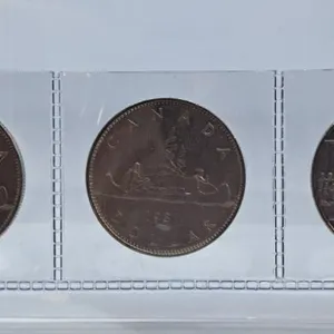 1980, 1981 and 1982 Canada One Dollar Coins