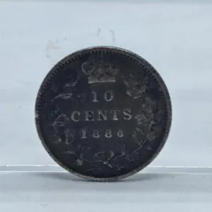 1886 Canada Dime with Small Date