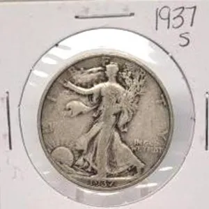 1937 S Walking Liberty Silver Half Dollar