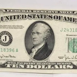 1950 Hamilton $10 Bill