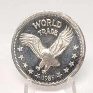 1985 World Trade 1 Troy Oz. .999 Fine Silver