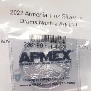 2022 Armenia Drams Noah's Ark 1 Oz. Fine Silver