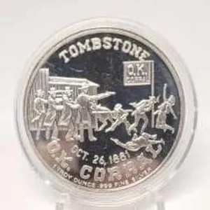 Tombstone OK Corral 1 Troy Oz. .999 Fine Silver