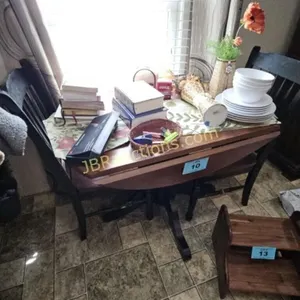 DROP LEAF TABLE & 2 CHAIRS