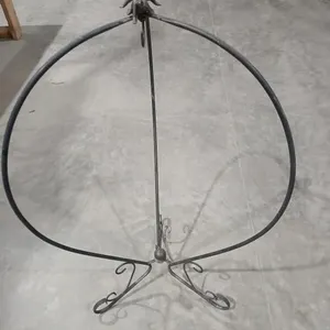 Metal plant holder with Fairy decor, 41"H