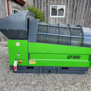 New GF480 Trommel Rotary Screener, 3-Phase, 480V, Fork Pockets for Transport, Folding Legs *SCREENERS LINKED FOR SIMULTANEOUS BID CLOSING (P10-R1-S189
